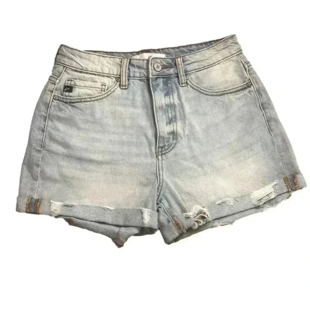 Kancan Estilo Denim Jean Shorts High Rise Light Wash Size 3/25
